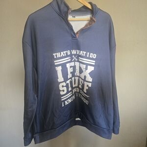 Blue Graphic Sweatshirt